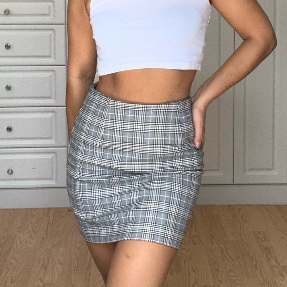 H&M plaid skirt